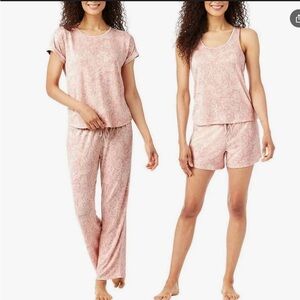 Lucky Brand Soft Pink 4 Piece Pajama Set XL NWT